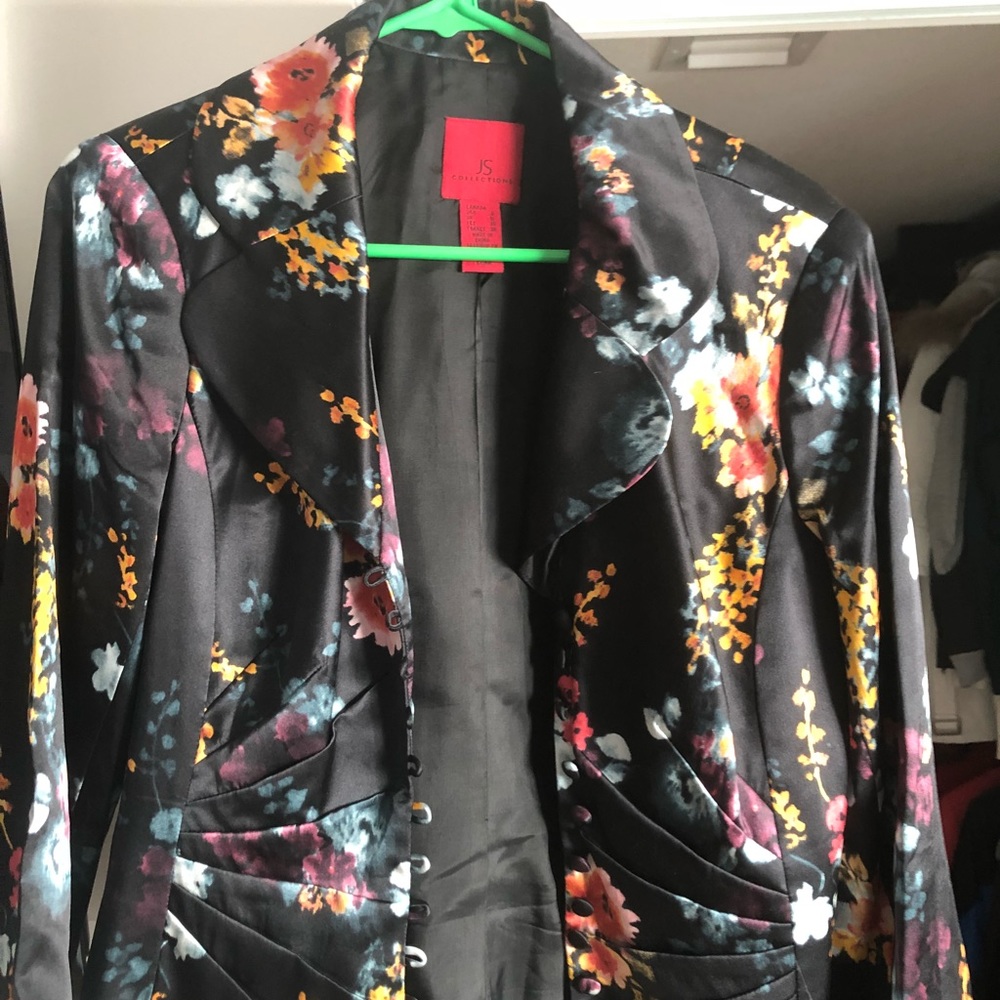 Silk flower blazer women’s